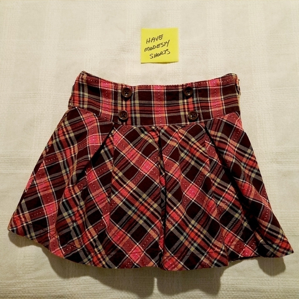 Gymboree girls size 8 plaid skirt with modesty shorts